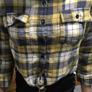 Yellow and black flannel